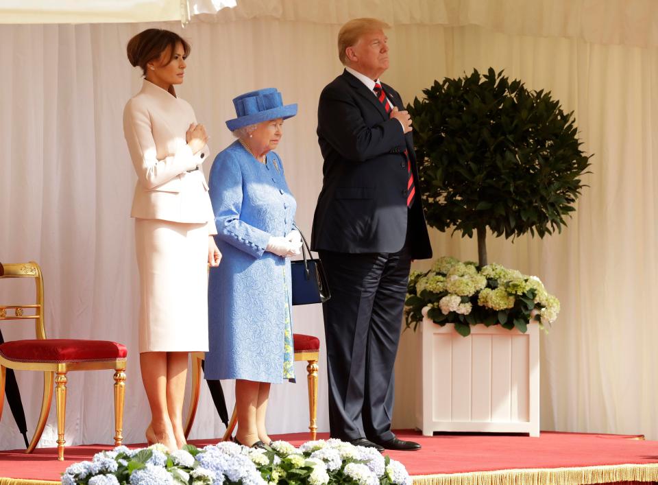  The Trumps met the Queen this evening for tea at Windsor Castle