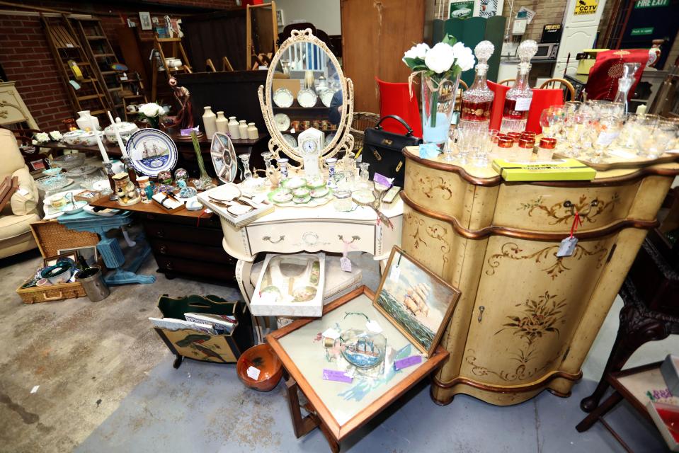  Jane Andrews stall at an antique market, where she flogged Royal keepsakes