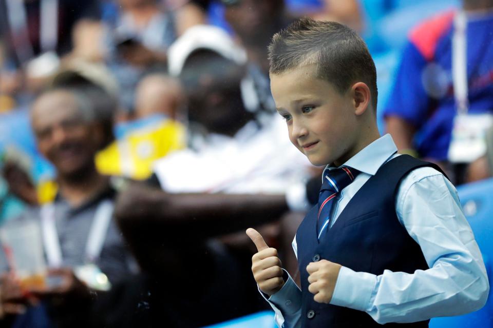 A young Gareth Southgate lookalike was spotted in the crowd for the clash