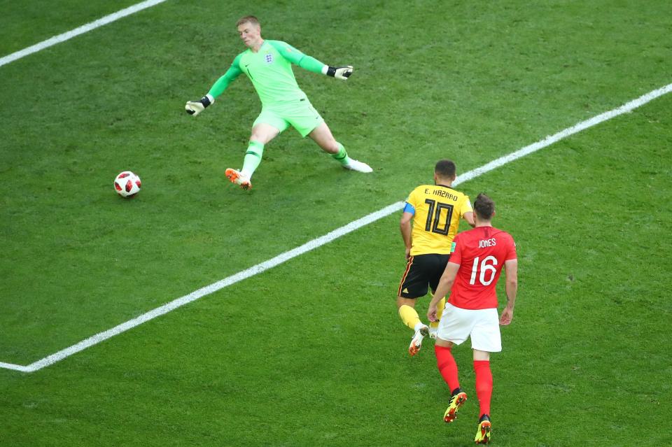 Eden Hazard slotted Belgium's second late on on the counter-attack