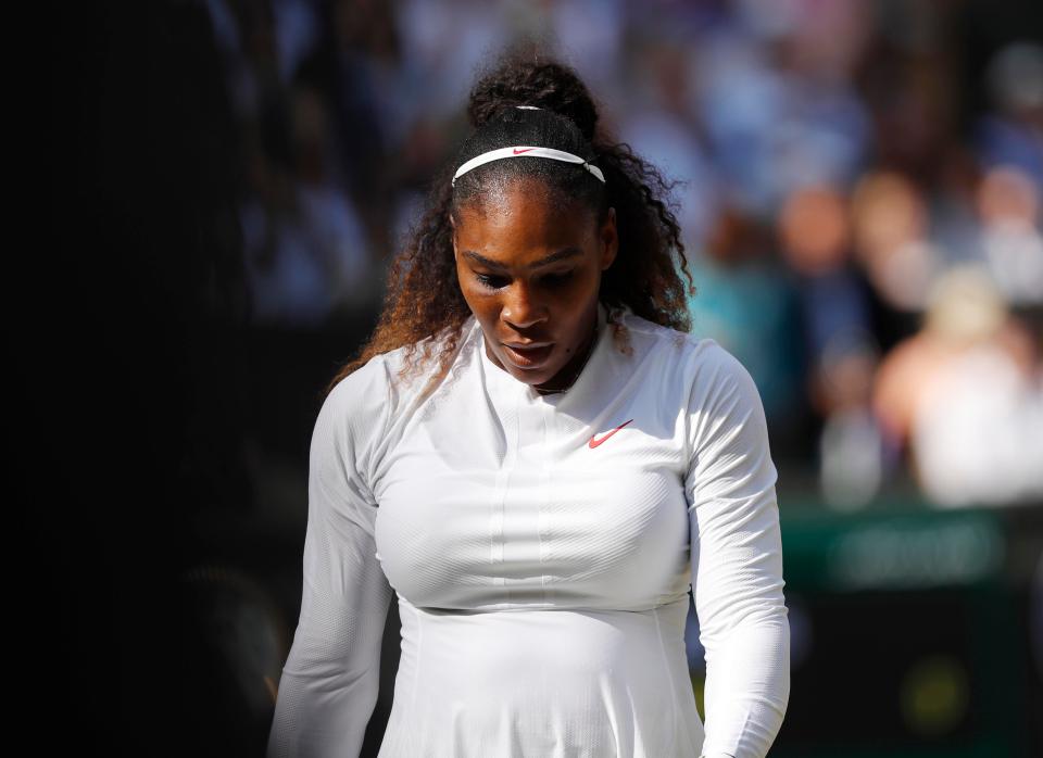 Serena Williams was blown away on Centre Court by the German ace