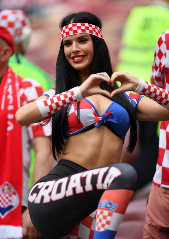 Croatia fans were in fine mood hours before the World Cup finals kick-off