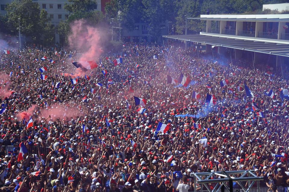 France fans on the other hand were having the time of their lives