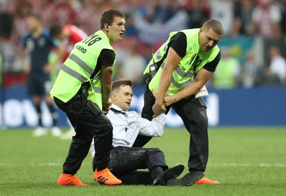 Pitch invaders attempted to disrupt the final but to little avail