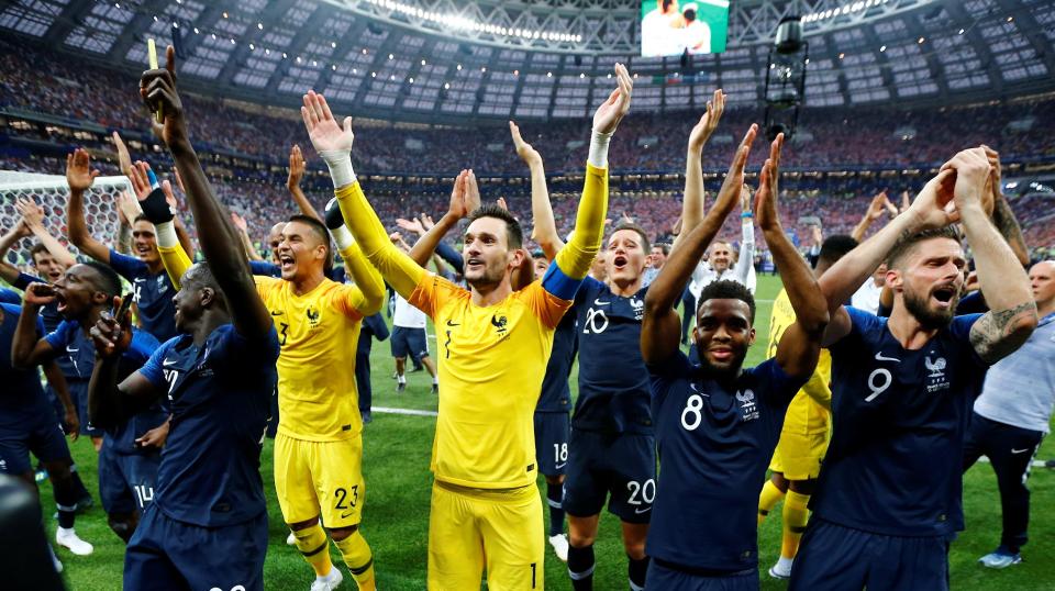 France celebrated their World Cup win after a 4-2 battering of Croatia