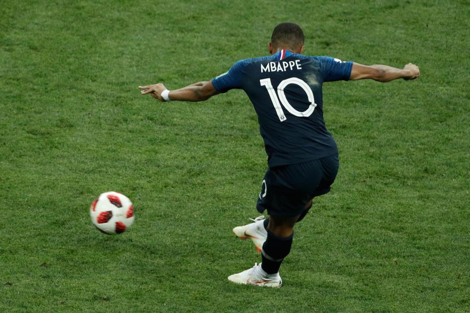 Kylian Mbappe scores in World Cup final for France against Croatia