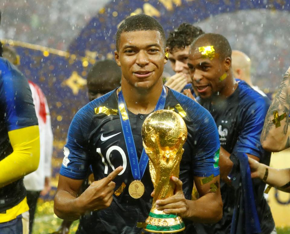  Kylian Mbappe netted in the 4-2 win for France in the World Cup final against Croatia