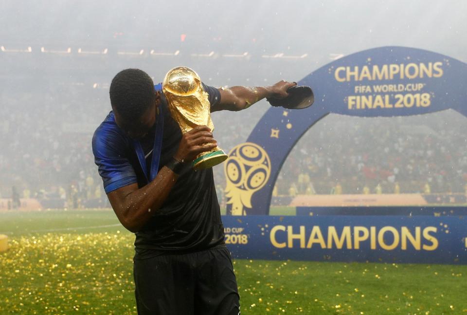  Paul Pogba performed his iconic dab after winning the World Cup with France