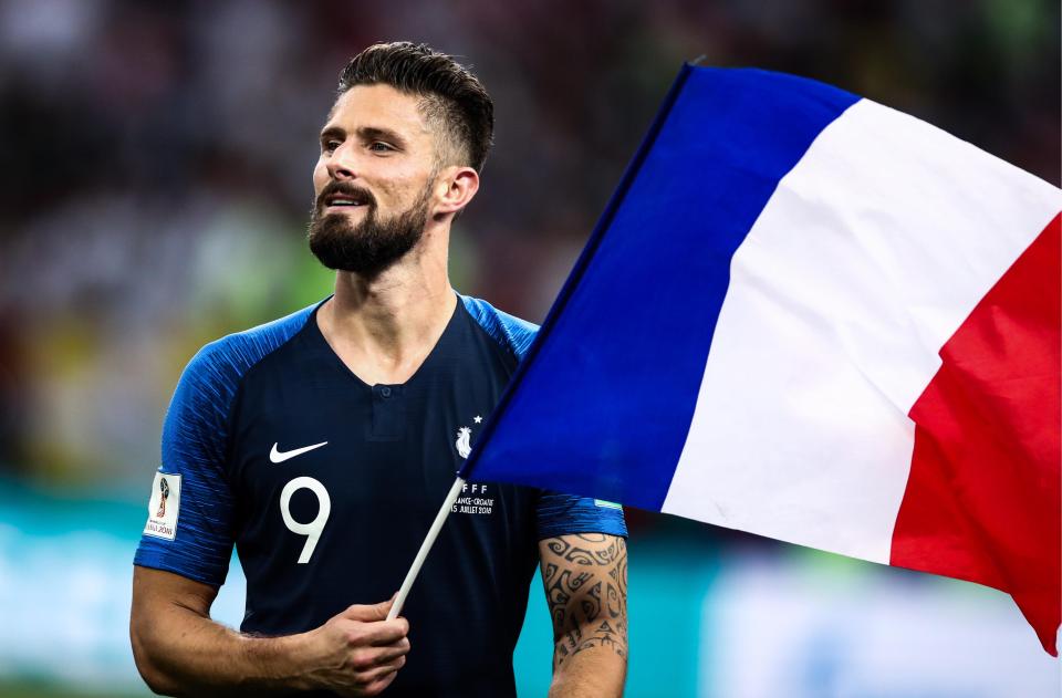  Olivier Giroud still played an important role in France winning the World Cup