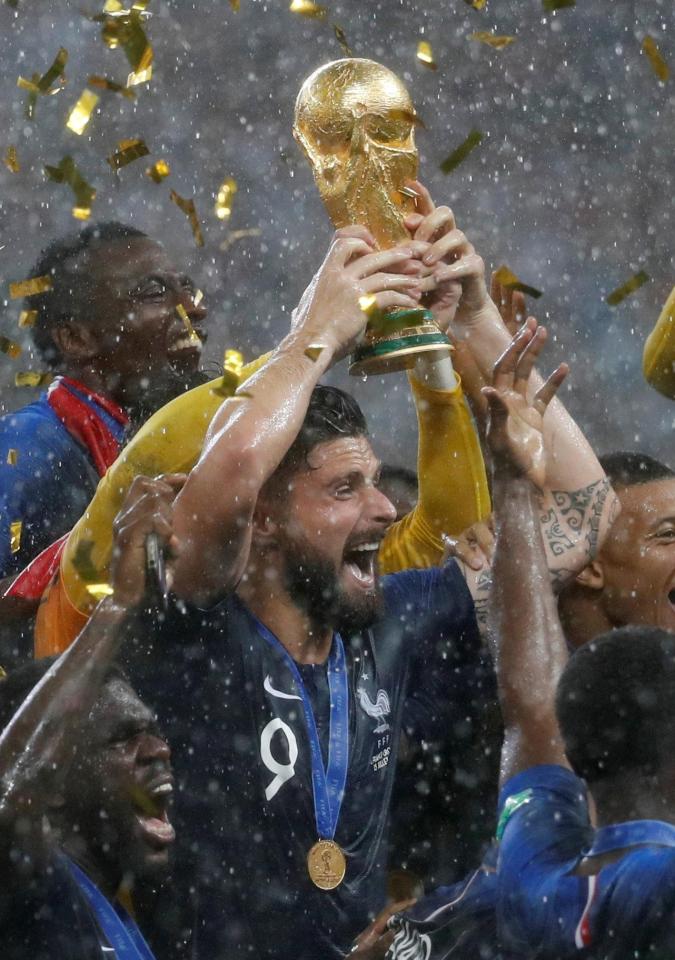  Olivier Giroud helped France to their second World Cup crown