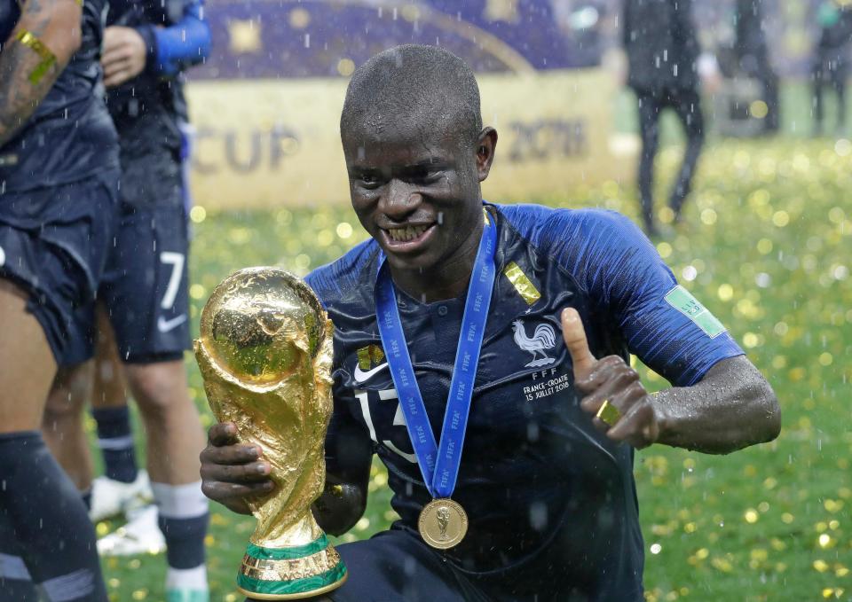  Kante starred for France as Les Bleus beat Croatia 4-2 to win the World Cup