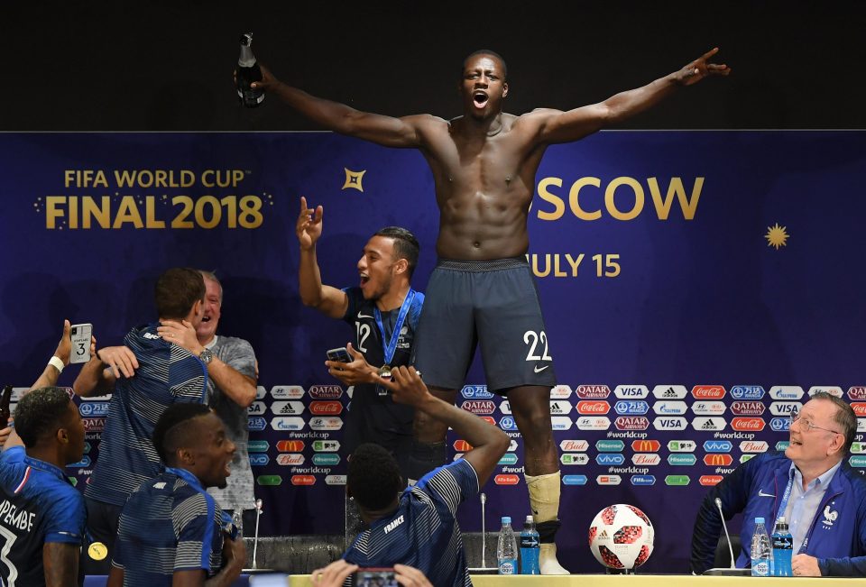  Benjamin Mendy and Paul Pogba led the celebrations