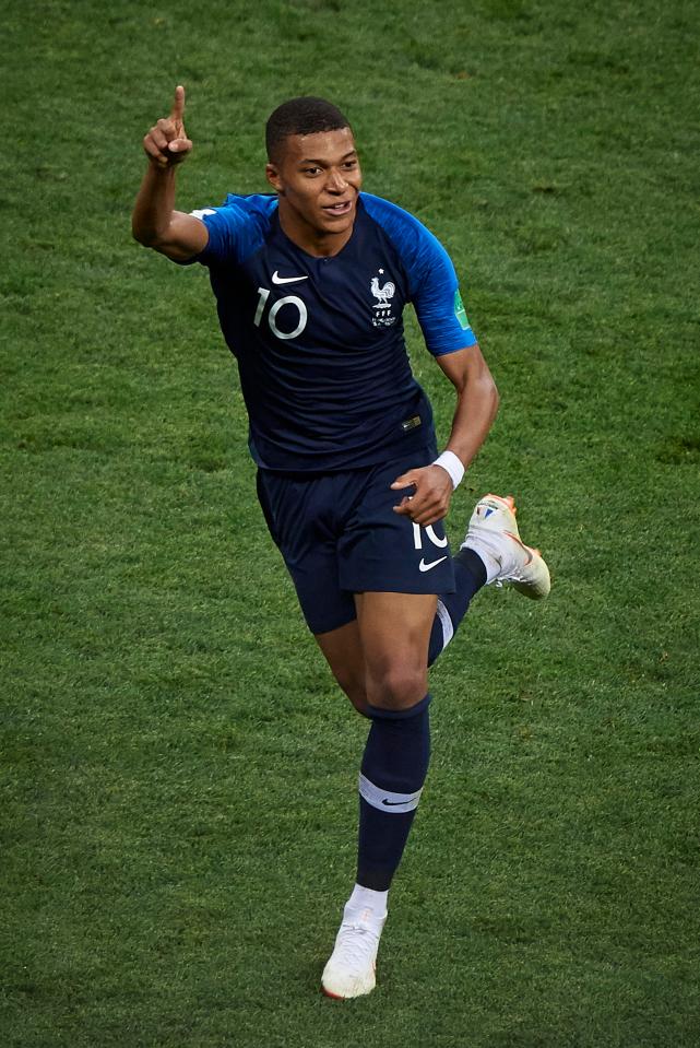  Mbappe celebrates netting a goal that all but sealed the win