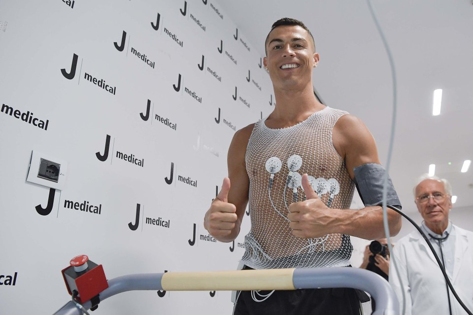 Cristiano Ronaldo's Juventus medical provided some amazing stats