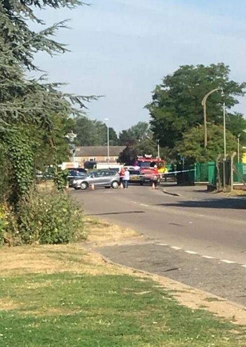  The scene of the incident where the young boy was hit by a lorry while cycling in Wisbech