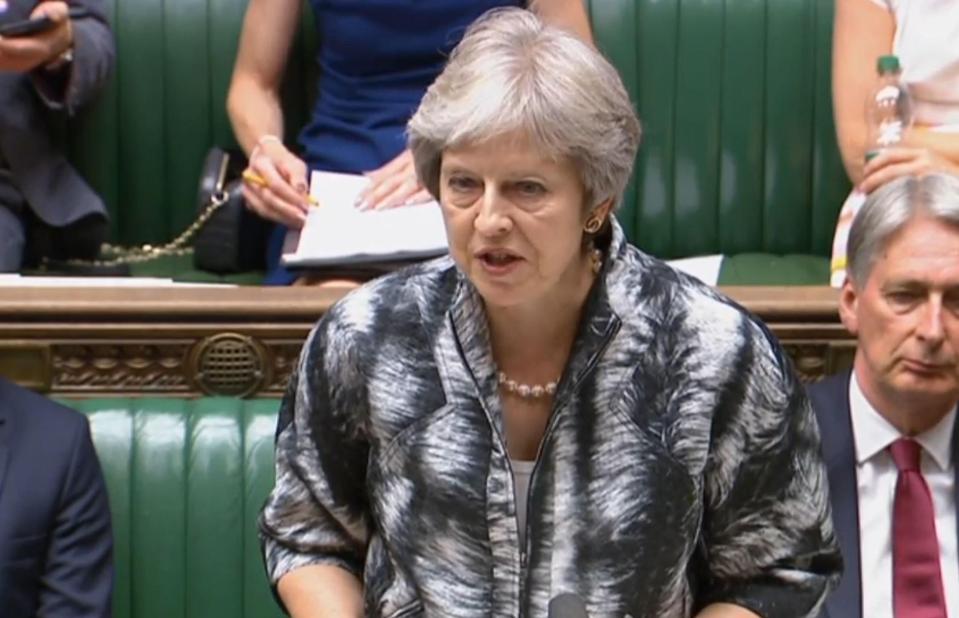  Theresa May today caved in to Brexit hardliners in the House of Commons