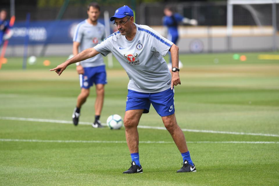  Maurizio Sarri has been training with his players for the last few days