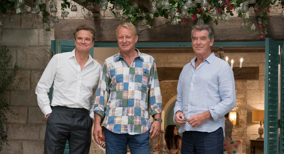  Mamma Mia! Here We Go Again still struggles to get its head around a plot based on three holiday quickies with Colin Firth, Stellan Skarsgard and Pierce Brosnan