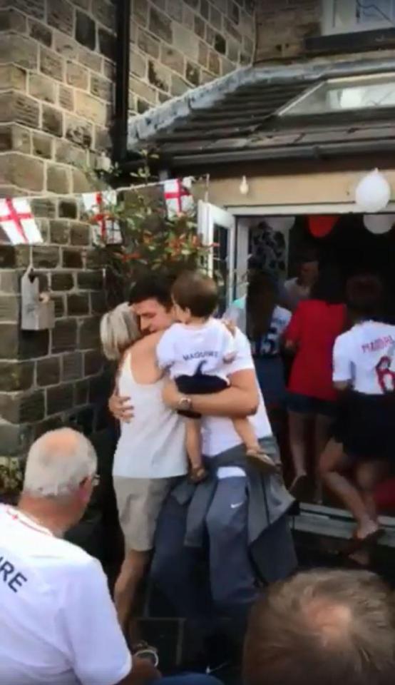  The England star defender then had to take the plaudits from his loved ones pleased their boy was back