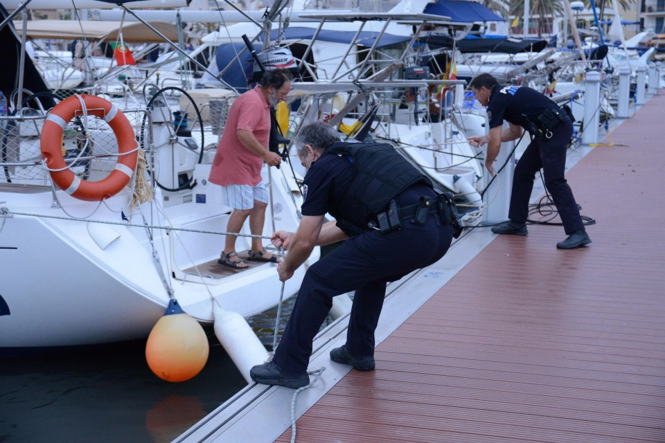 Local cops battled to hold boats in place