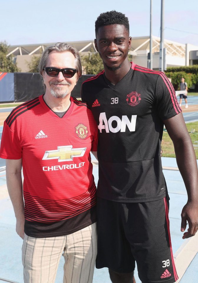  Tuanzebe's day got even better when he was pictured with actor Gary Oldman