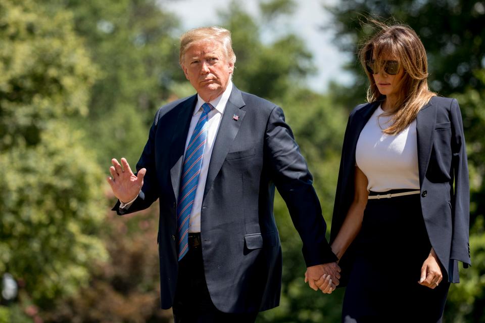  Stormy Daniels charges that she had a one-night stand with Trump in 2006 shortly after his third wife, Melania (both pictured), gave birth to their son