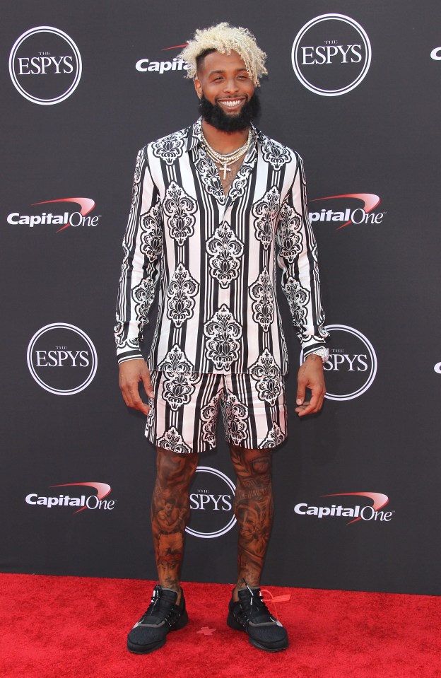 Odell Beckham Jr could not keep the grin off his face as he arrived in LA