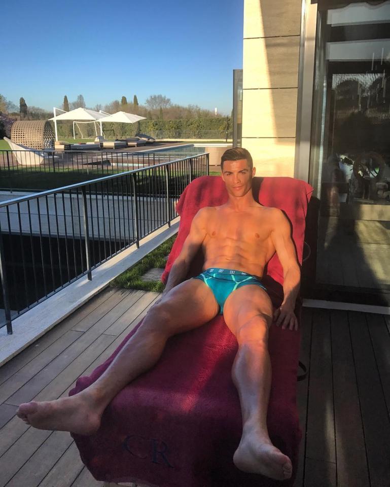  There is plenty of space for the Portuguese forward to top up his tan