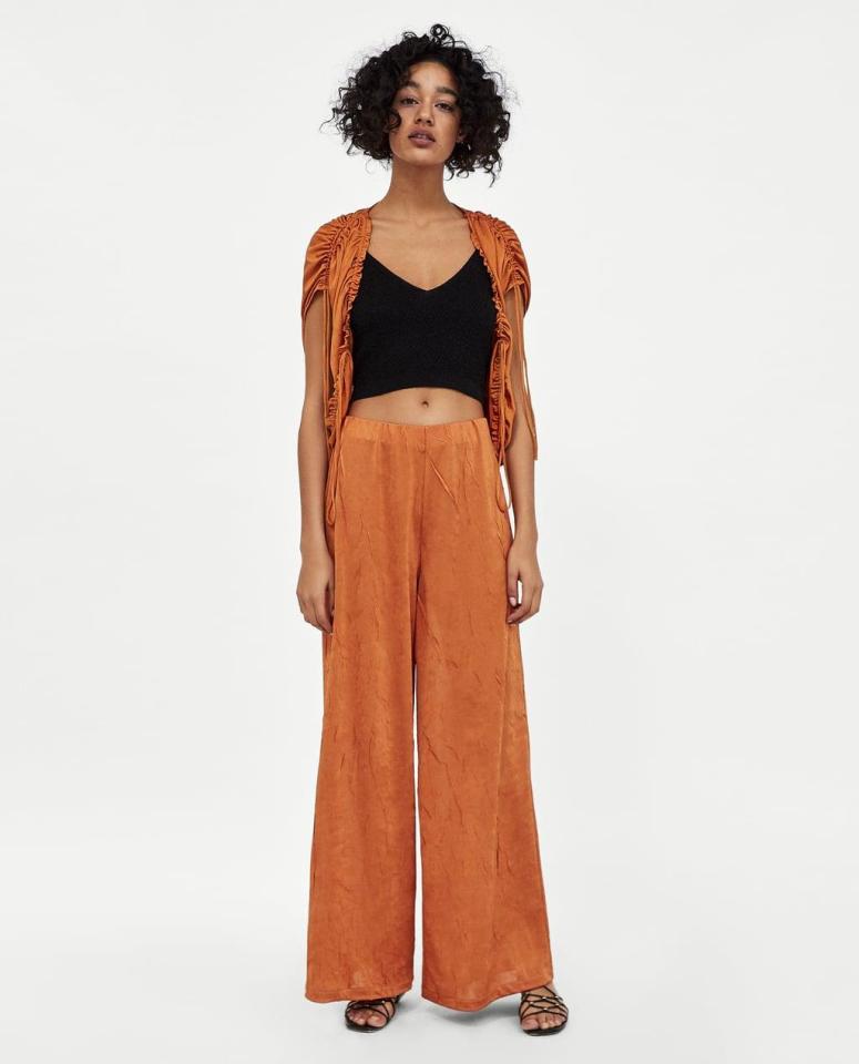 Team these trousers with an oversized white shirt, or a cute crop top