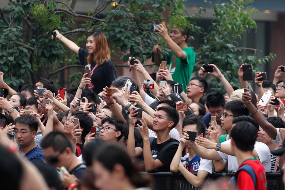 Fans crammed into the event to catch a glimpse of Cristiano Ronaldo