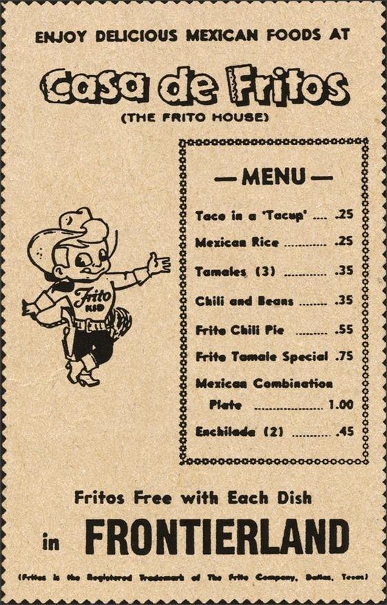  An original 1960s post from Casa de Fritos, where Doritos were created