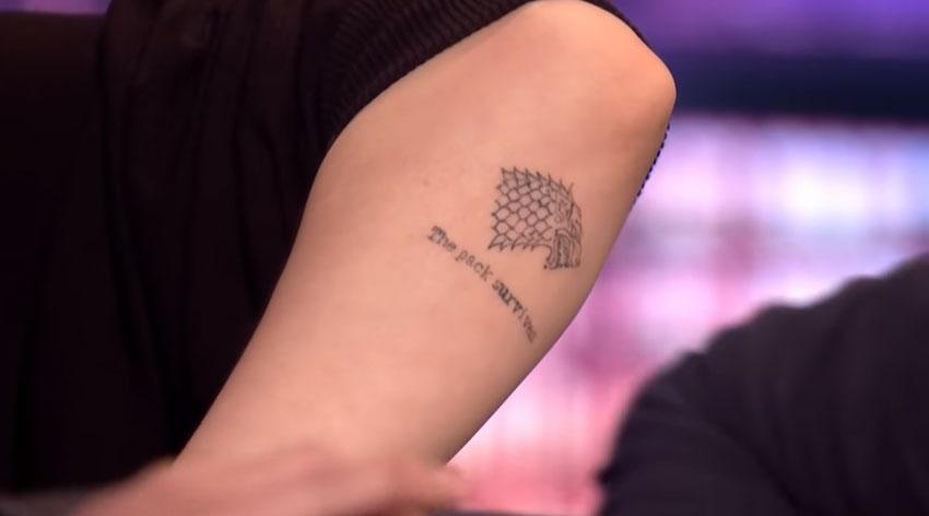  Sophie Turner explained her Game Of Thrones tattoo on The Late Late Show