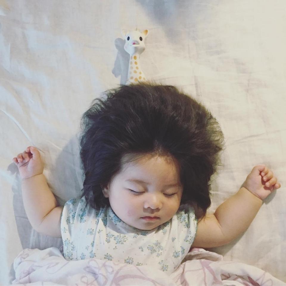  Chanco's head of hair has made her one of the internet's most popular babies