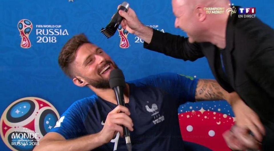 Olivier Giroud has promised to shave off his hair after France won the World Cup