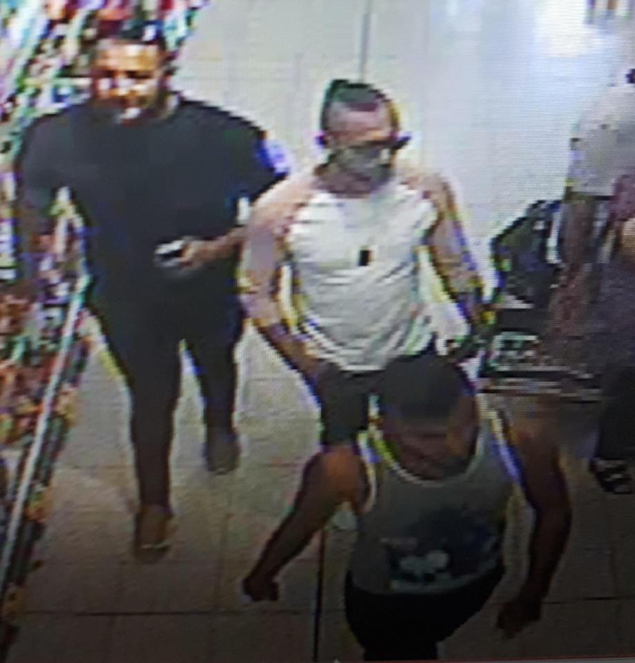  Police released this image of three men following the attack