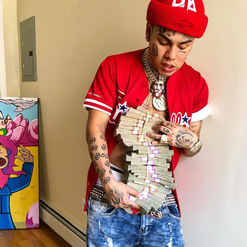  He previously posted instagram shots of him holding piles of cash