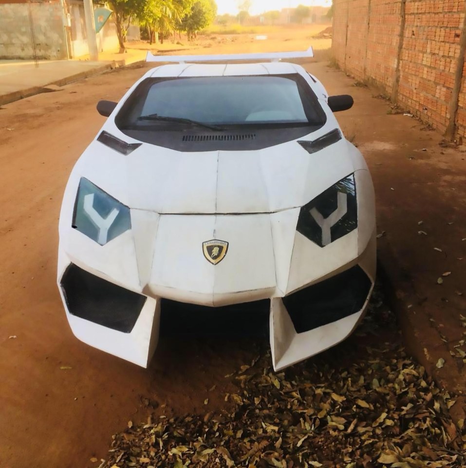 The car has been dubbed 'Lamborguno' by locals