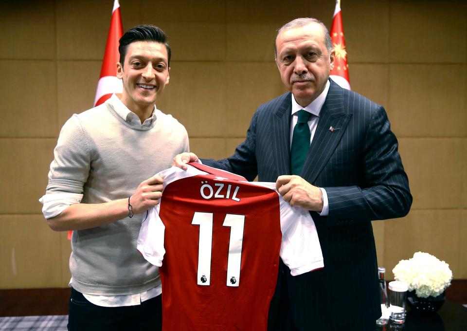  Mesut Ozil sparked controversy with his meeting with Turkish president Erdogan