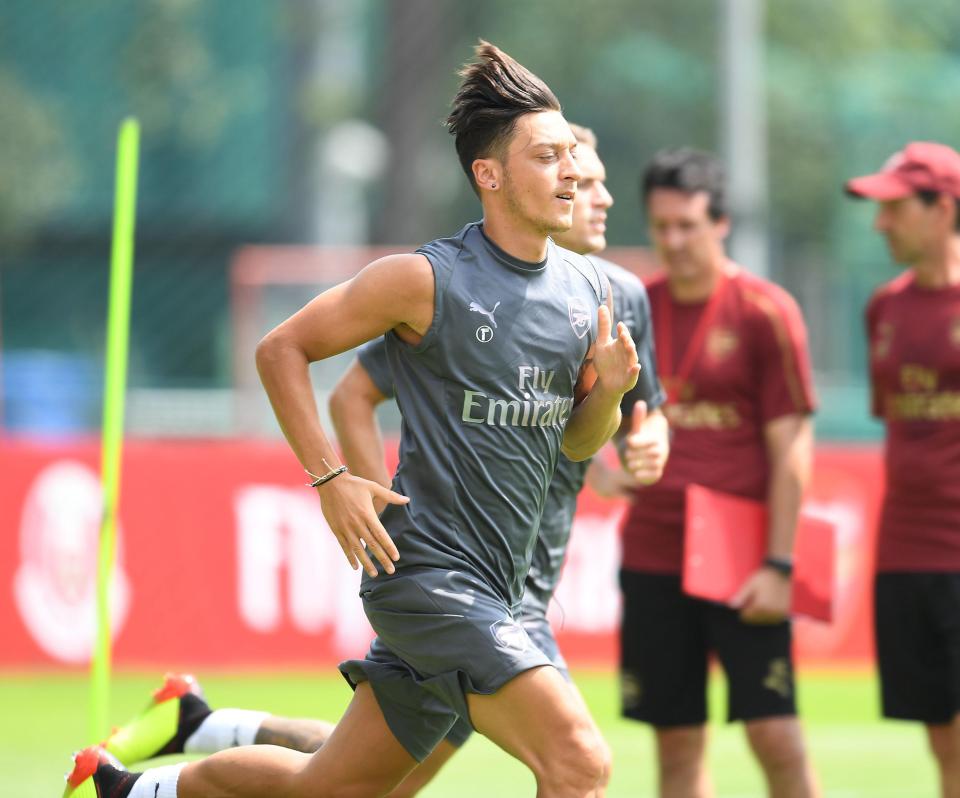 Ozil is relishing his time in Singapore after a torrid World Cup