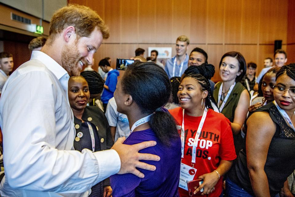  Prince Harry is attending the conference with as Patron of the Sentebale charity which he founded in 2006