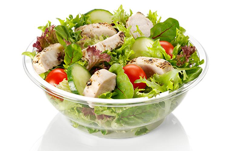  The Grilled Chicken Salad is high in protein and low in calories