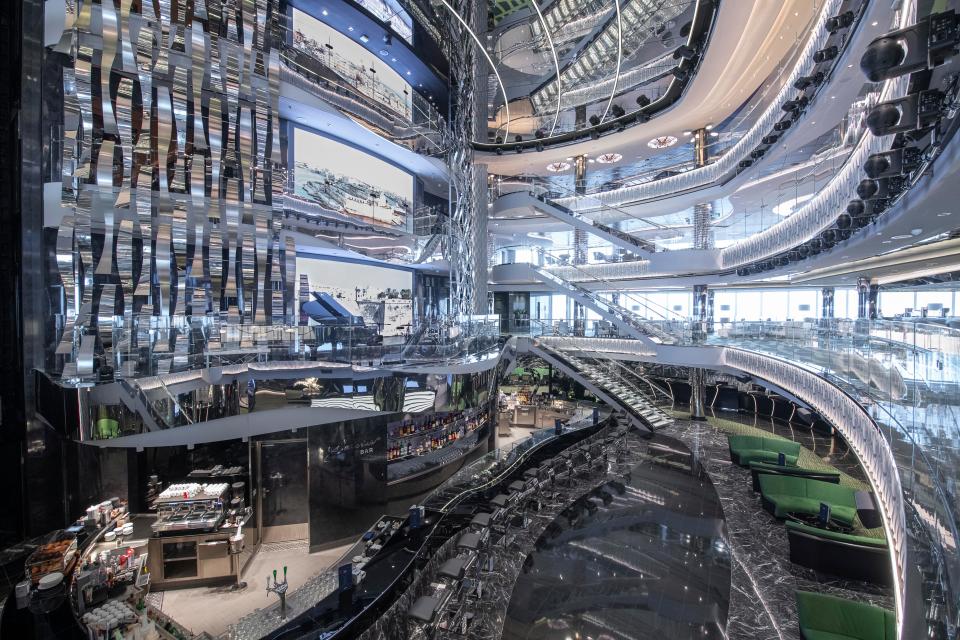  MSC Seaview has staircases packed with Swarovski crystal