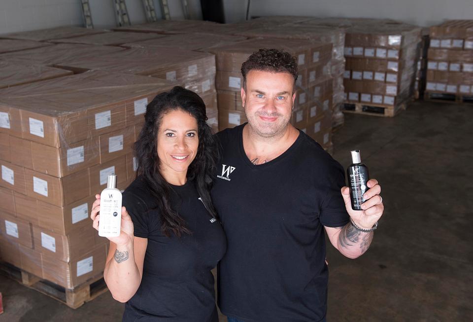  Matt Waterman, 43 and Gail Watterman, 45, expect their growing shampoo business to turnover a whopping £5 million in 2019