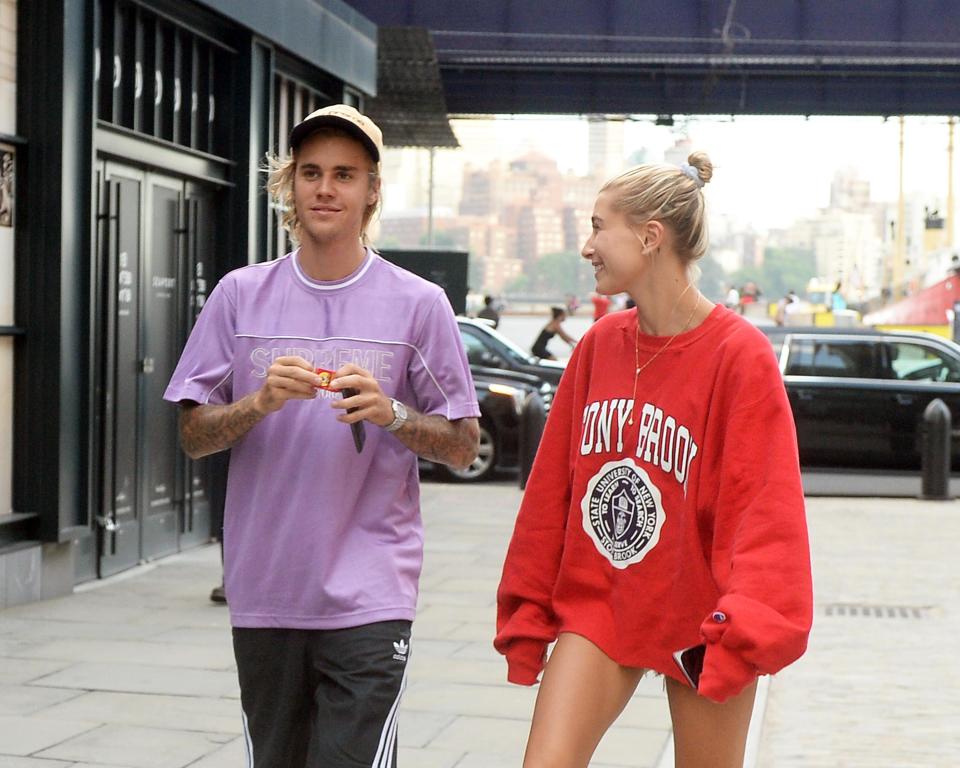  Justin Bieber and fiancée Hailey Baldwin looked more in love than ever as they were spotted leaving his New York apartment