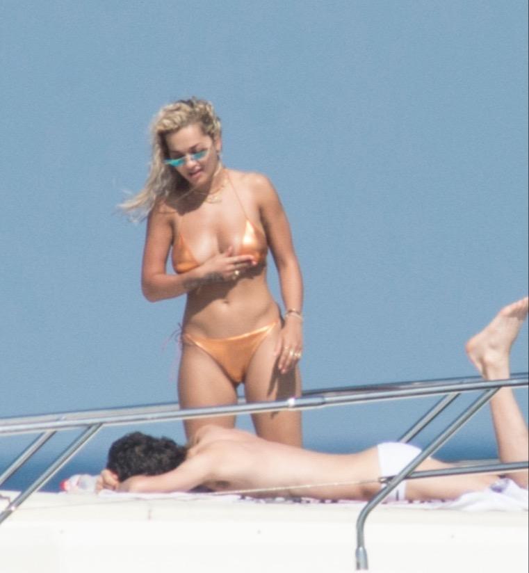 She has been in Spain as part of a tour around Europe and was chatting to her pal on the yacht