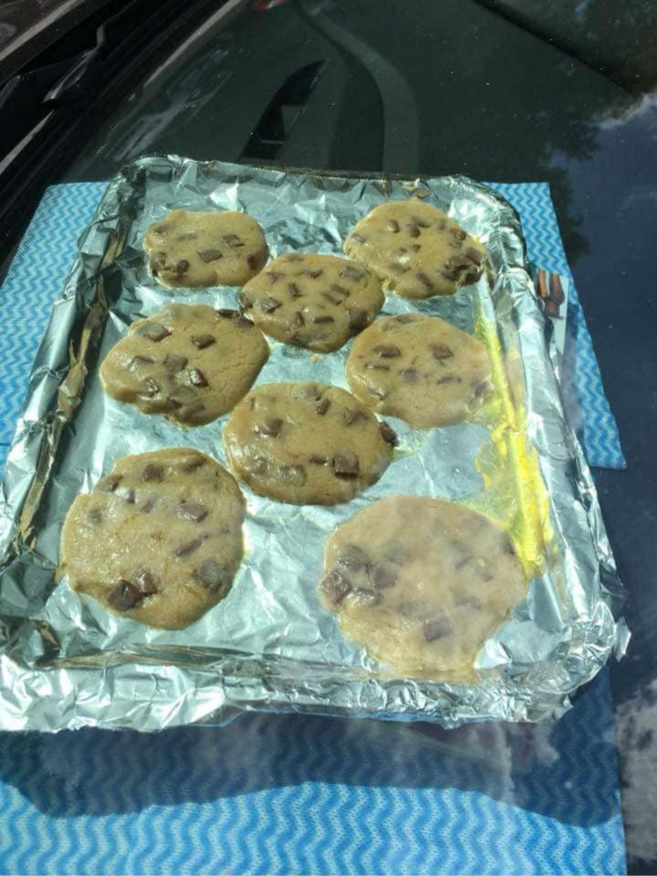  The temperature in the car was hot enough to bake cookies