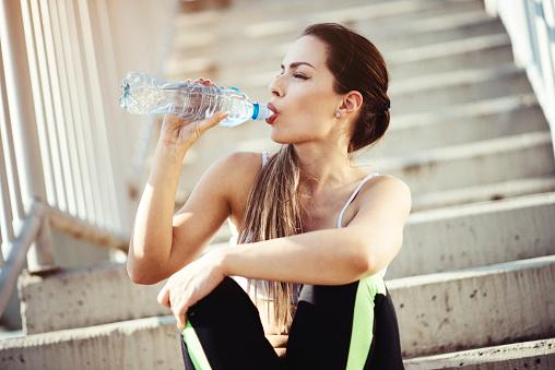  Make sure you drink plenty of water to replace the fluids you have lost when you sweat