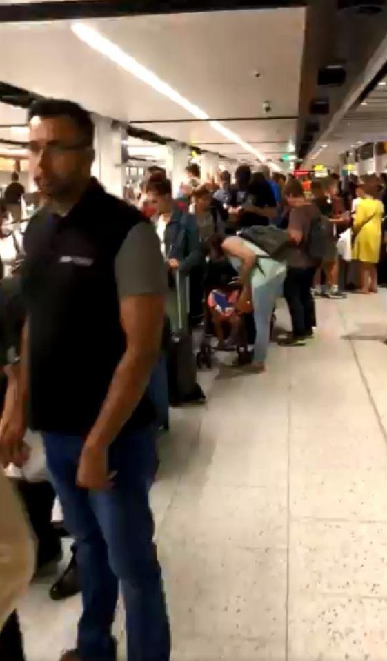 Passengers at Luton Airport have been left stranded after thunderstorms lead to more than a dozen flights being cancelled