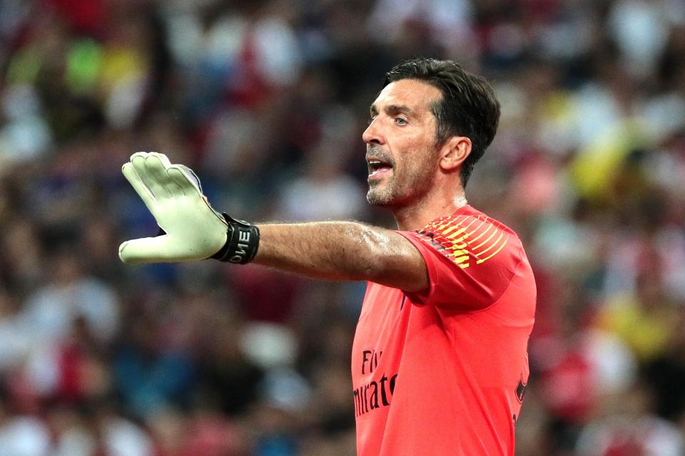  Former Juventus goalkeeper Gianluigi Buffon starred between the sticks in the opening period for PSG