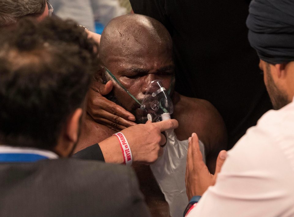  Carlos Takam required oxygen after his brutal KO